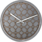 Nextime ne-3212br wandklok dia. 39.5 cm, polyresin hout, grijs