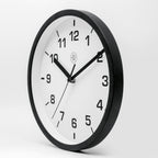 Nextime nx-7321zw wandklok nxt diameter 20cm kunststof zwart, witte wijzerplaat