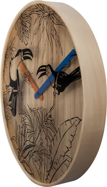 Nextime ne-3230 wandklok tropica ø40 hout