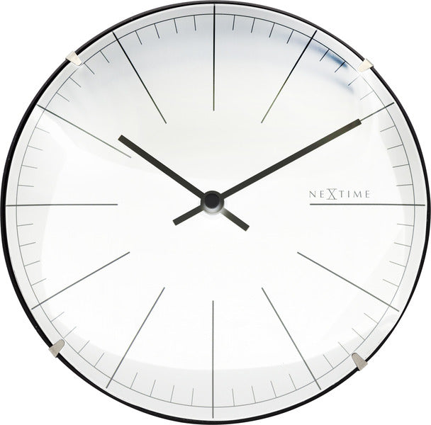 Nextime ne-3506wi wandklok big stripe ø20 glas wit