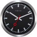 NeXtime - NeXtime station – wandklok – 19 cm – aluminium – zwart