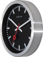NeXtime - NeXtime station – wandklok – 19 cm – aluminium – zwart