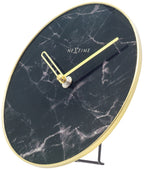 Nextime ne-5222zw tafelklok marble table dia 20cm glas zwart