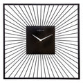 Nextime wandklok vierkant 45x45x15 cm zwart metaal