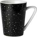 Dutch rose loft zwart-wit mok zwart met glitters 31 cl