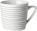 Dutch rose loft zwart-wit koffiemok zwarte strepen 20 cl