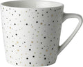 Dutch rose loft zwart-wit koffiemok wit met glitters 20cl