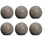 Bolsius Bolsius Bolkaars rustiek 80 mm taupe 6 st