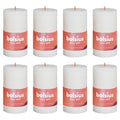 Bolsius Bolsius Stompkaarsen Shine 8 st rustiek 100x50 mm zacht parelkleurig