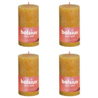 Bolsius Bolsius Stompkaarsen Shine 4 st rustiek 130x68 mm honinggeel