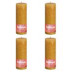 Bolsius Bolsius Stompkaarsen Shine 4 st rustiek 190x68 mm honinggeel