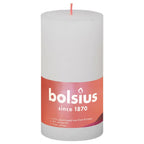 Bolsius bolsius stompkaarsen shine 4 st rustiek 130x68 mm wolkenwit