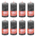 Bolsius Bolsius Stompkaarsen Shine 8 st rustiek 100x50 mm stormgrijs