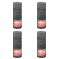 Bolsius Bolsius Stompkaarsen Shine 4 st rustiek 190x68 mm stormgrijs