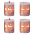 Bolsius Bolsius Stompkaarsen Shine 4 st rustiek 80x68 mm ash rose