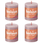 Bolsius Bolsius Stompkaarsen Shine 4 st rustiek 80x68 mm ash rose
