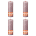 Bolsius Bolsius Stompkaarsen Shine 4 st rustiek 190x68 mm ash rose