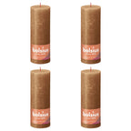 Bolsius Bolsius Stompkaarsen Shine 4 st rustiek 190x68 mm spice brown