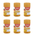 Bolsius Bolsius Geurkaarsen geribbeld 6 st mango 120x58 mm