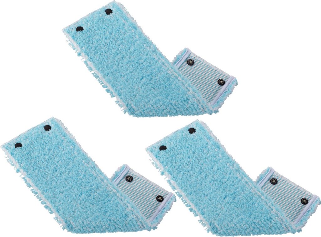 Leifheit - Leifheit clean twist m/combi clean m vloerwisser vervangingsdoek met drukknoppen super soft 33 cm set van 3