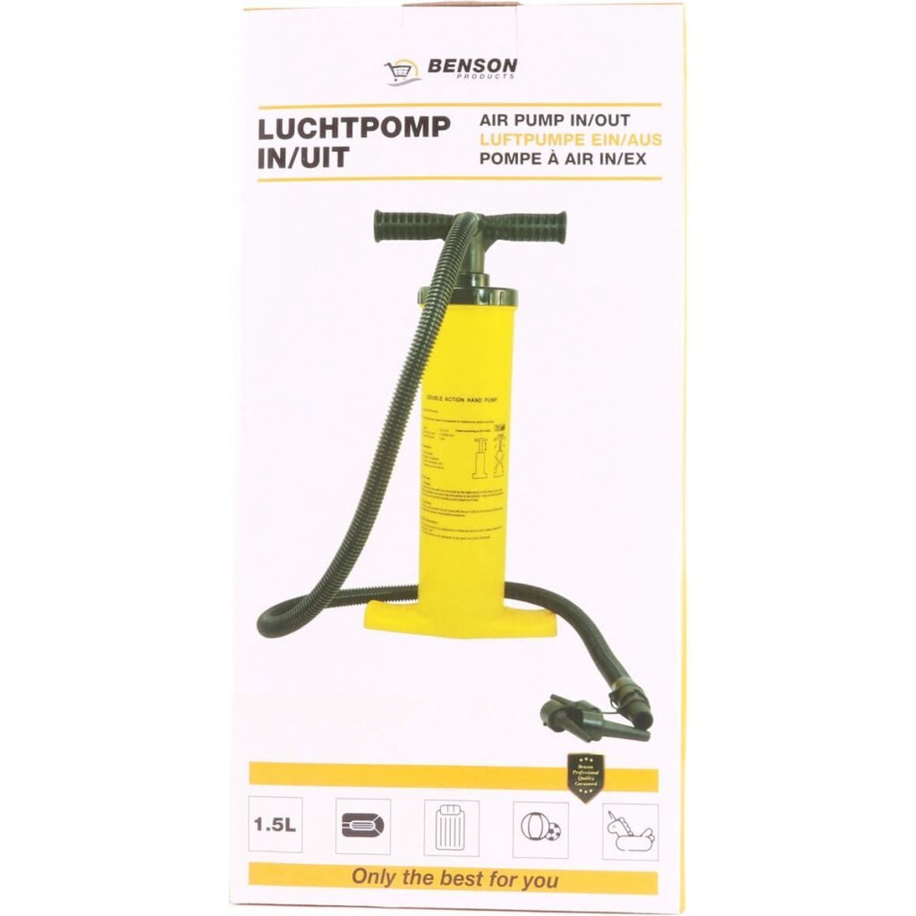 Benson - Benson luchtpomp 1.5l geel/zwart