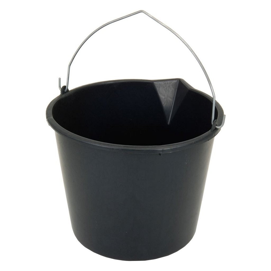 Basic - Basic Emmer met schenktuit 12 liter zwart