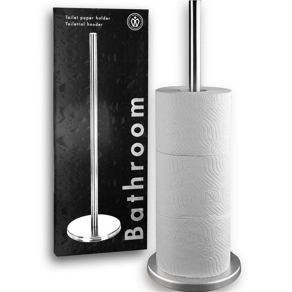 Basic - Basic Toiletrolhouder staand rvs 45 cm