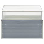 Vidaxl tuinkas 100x100x85 cm gegalvaniseerd staal grijs