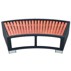 Vidaxl spatrap 92x45x25 cm poly rattan zwart