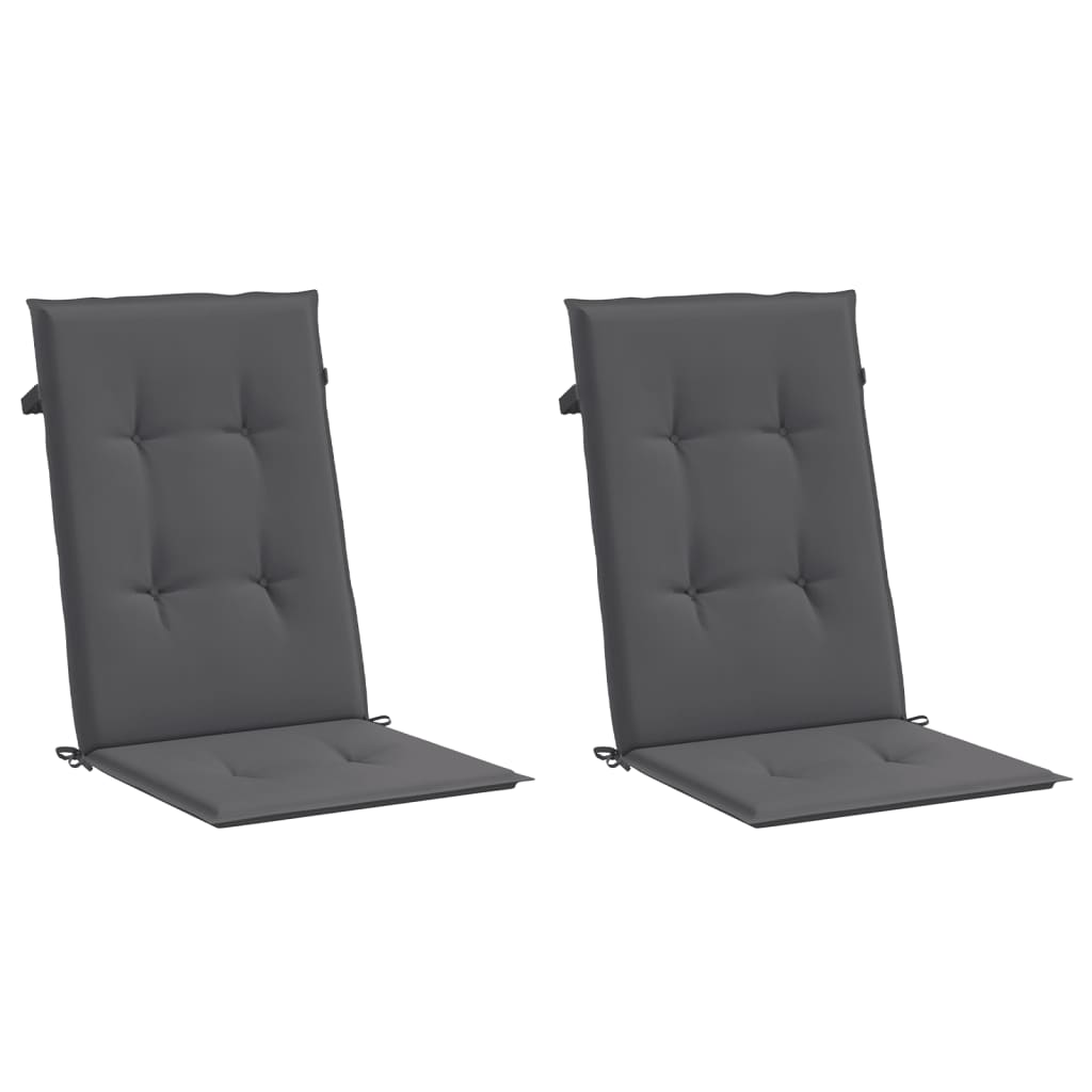 Vidaxl tuinstoelkussens rugleuning 2 st 120x50x2 cm stof antraciet