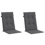 Vidaxl tuinstoelkussens rugleuning 2 st 120x50x2 cm stof antraciet