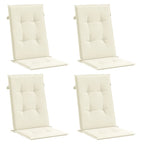 Vidaxl tuinstoelkussens 4 st hoge rug 120x50x2 cm stof crèmekleurig