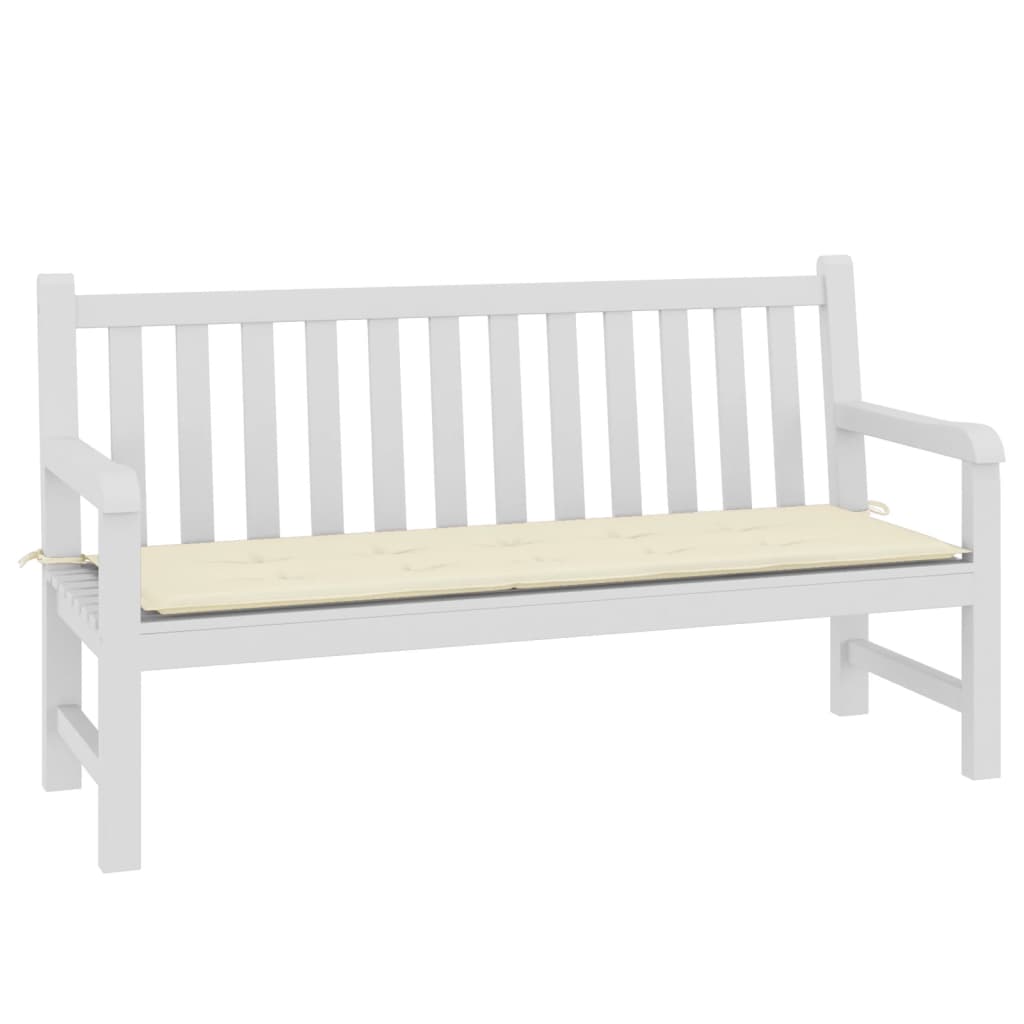 Vidaxl tuinbankkussen 150x50x4 cm oxford stof crèmekleurig