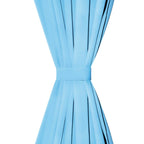 Vidaxl micro-satijnen gordijnen met lussen 140x175 cm turquoise 2 st