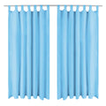 Vidaxl micro-satijnen gordijnen met lussen 140x225 cm turquoise 2 st
