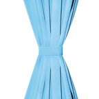 Vidaxl micro-satijnen gordijnen met lussen 140x225 cm turquoise 2 st