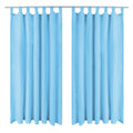 VidaXL Micro-satijnen gordijnen met lussen 140x245 cm turquoise 2 st