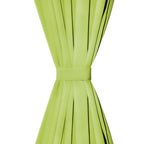 Vidaxl micro-satijnen gordijnen met lussen 140x245 cm groen 2 st