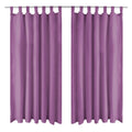 Vidaxl micro-satijnen gordijnen met lussen 140x175 cm lila 2 st