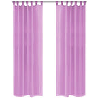 VidaXL Gordijnen voile 140x245 cm lila 2 st