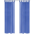 Vidaxl gordijnen voile 140x245 cm koningsblauw 2 st