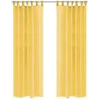Vidaxl gordijnen voile 140x245 cm geel 2 st