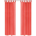 Vidaxl gordijnen voile 140x225 cm rood 2 st