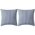 Vidaxl buitenkussens 45x45 cm gestreept marineblauw 2 st