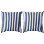 Vidaxl buitenkussens 45x45 cm gestreept marineblauw 2 st