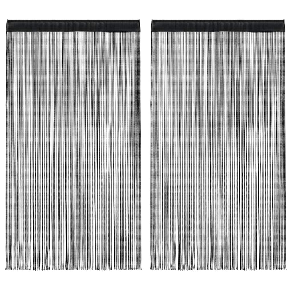 Vidaxl draadgordijnen 2 st 100x250 cm zwart