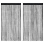 Vidaxl draadgordijnen 2 st 100x250 cm zwart