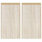 Vidaxl draadgordijnen 100x250 cm beige 2 st