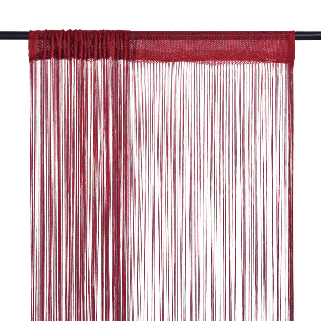 Vidaxl draadgordijnen 140x250 cm wijnrood 2 st