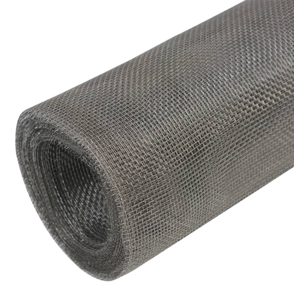 VidaXL Gaas 100x1000 cm roestvrij staal zilverkleurig